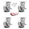 Service Caster 5 Inch V Groove Semi Steel Caster Set with Roller Bearings and Brake/Swivel Lock SCC-30CS520-VGR-TLB-BSL-4 - alternate 3